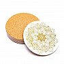 Set of 6 Feng Shui coasters White mandala