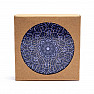 Set of 6 Feng Shui coasters Blue mandala