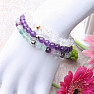 Set of three bracelets - amethyst, fluorite, crystal