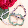 Set of three bracelets - crystal, fluorite and aventurine