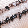 Set of three bracelets - crystal, black agate and agate