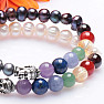 Set of two Buddha head pearl chakra bracelets