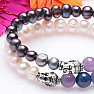 Set of two Buddha head pearl chakra bracelets