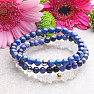 Set of three bracelets - lapis lazuli, sodalite, crystal