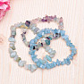 Set of three bracelets - aquamarine, amazonite and fluorite