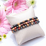 Set of three bracelets made of wooden beads and hematite beads