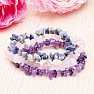 Set of three bracelets - amethyst, rosewood, sodalite