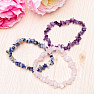 Set of three bracelets - amethyst, rosewood, sodalite