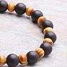 Contrasting bracelet made of sandalwood beads