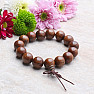 Buddha Mala bracelet made of extra large sandalwood beads