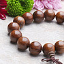 Buddha Mala bracelet made of extra large sandalwood beads