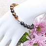 Tiger Eye and Sandalwood Buddha Bracelet with Shamballa Clasp