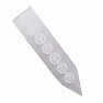 Selenite massage stick with chakra symbols