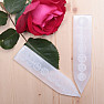 Selenite massage stick with chakra symbols