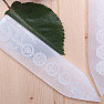 Selenite massage stick with chakra symbols