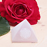 Selenite pyramid with Flower of Life