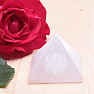 Selenite pyramid with Flower of Life