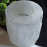 Selenite round candlestick