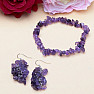 Purple Amethyst Bracelet and Earrings Set