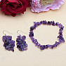 Purple Amethyst Bracelet and Earrings Set