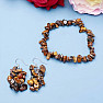 Tiger eye bracelet and earrings set