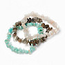 Set of three bracelets and earrings - labradorite, amazonite and moonstone