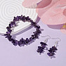 Amethyst bracelet and earrings set