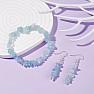 Aquamarine bracelet and earrings set