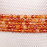 Carnelian bracelet with extra cut beads