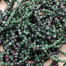 Ruby in zoisite bracelet extra AA quality cut beads