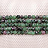 Ruby in zoisite bracelet extra AA quality cut beads