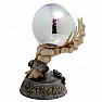 Metal orb lamp with LED lighting Skeleton's hand