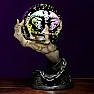 Metal orb lamp with LED lighting Skeleton's hand