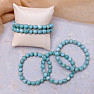 Larimar bead bracelet 9 - 10 mm