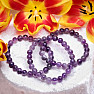 Amethyst chevron bead bracelet 8 mm