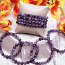 Amethyst chevron bead bracelet 8 mm