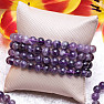 Amethyst chevron bead bracelet 8 mm