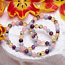 Rose quartz, amethyst, aquamarine beaded bracelet