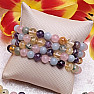 Rose quartz, amethyst, aquamarine beaded bracelet