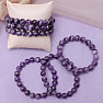 Amethyst chevron bead bracelet 10mm