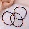 Ruby and sapphire bracelet made of 4 mm beads