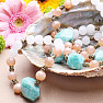 Sunstone, amazonite and jade bracelet RB Design 86