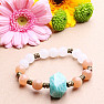 Sunstone, amazonite and jade bracelet RB Design 86