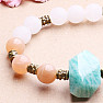 Sunstone, amazonite and jade bracelet RB Design 86