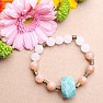 Sunstone, amazonite and jade bracelet RB Design 86