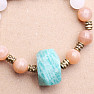 Sunstone, amazonite and jade bracelet RB Design 86