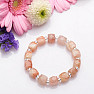 Sunstone cut and seed beads bracelet RB Design 135