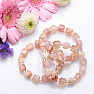 Sunstone cut and seed beads bracelet RB Design 135