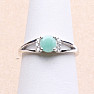 Silver ring with cut emerald and zircons Ag 925 015090 EM