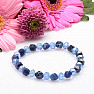 Sodalite cut glitter beaded bracelet